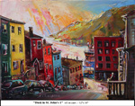 Dusk in St. John's-1, Oil on Canvas